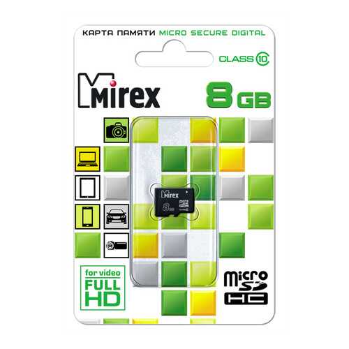 Карта памяти MIREX Micro SDHC 8GB в МТС