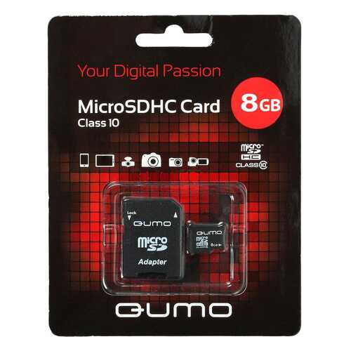 Карта памяти QUMO Micro SDHC QM8GMICSDHC10 8GB в МТС