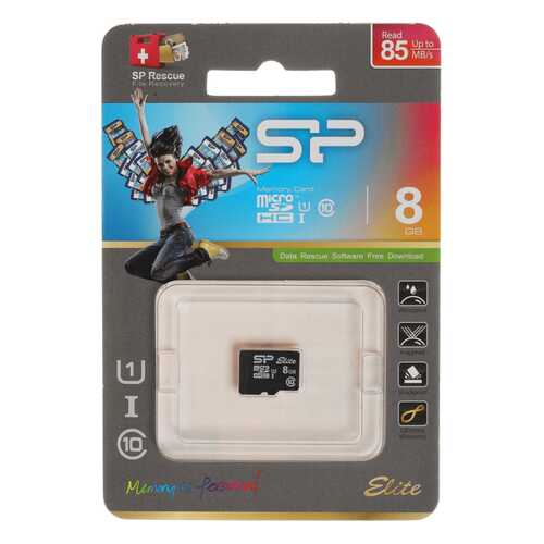 Карта памяти Silicon Power microSDHC 8Gb Class10 (SP008GBSTHBU1V10) Elite в МТС