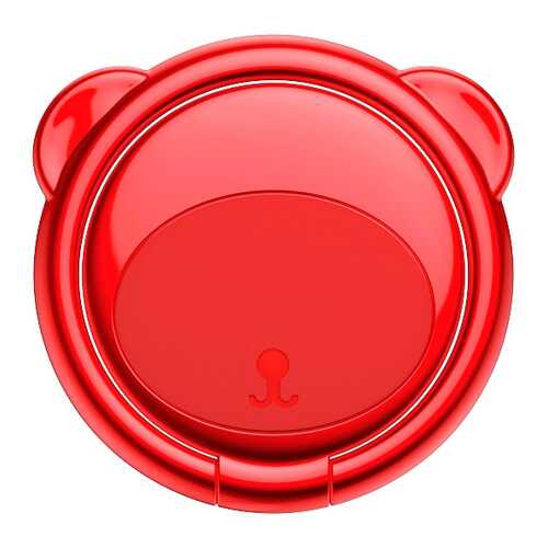 Кольцо-держатель Baseus Bear Finger Metal Ring Grip Stand Holder Red в МТС