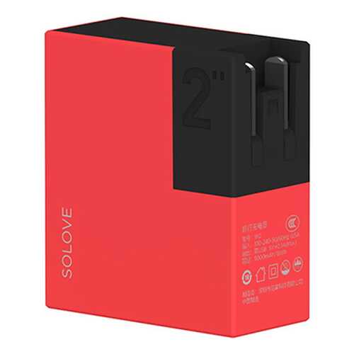 Внешний аккумулятор Xiaomi SOLOVE 5000 mAh Red в МТС