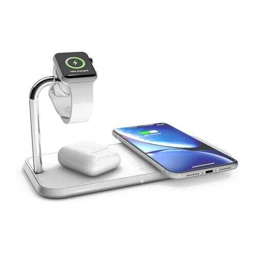 Беспроводное зарядное устройство Zens Dual+Watch Aluminium Wireless Charger ZEDC05W White в МТС
