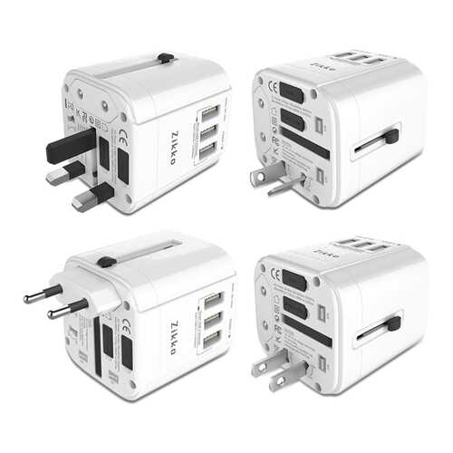 Сетевая зарядка Zikko Worldwide Travel Adaptor BST-622 (White) в МТС
