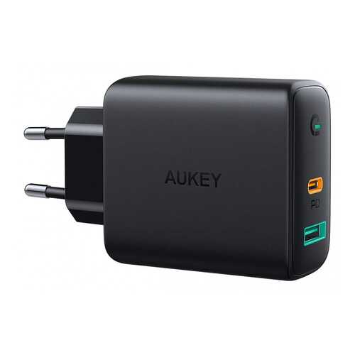 Сетевое зарядное устройство Aukey Dual-Port 30W PD Wall Charger with Dynamic Detect Black в МТС
