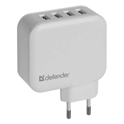 Сетевое зарядное устройство Defender UPA-60 4 USB 6,2A White в МТС