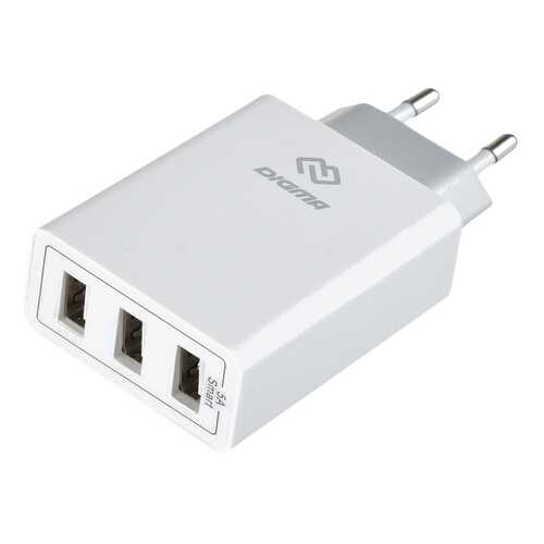 Сетевое зарядное устройство Digma 3 USB 5A White в МТС