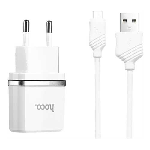 Сетевое зарядное устройство Hoco C22Am 1 USB 2,4A White в МТС