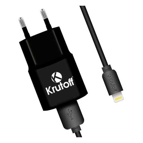 Сетевое зарядное устройство Krutoff CH-01L 1xUSB, 1A + кабель Lightning (black) в МТС