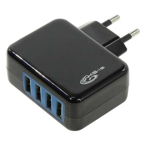 Сетевое зарядное устройство KS-is KS-288 4 USB 4A Black в МТС