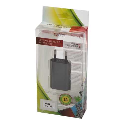 Сетевое зарядное устройство Liberty Project 1 USB 1A Black в МТС