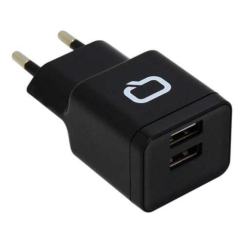 Сетевое зарядное устройство Qumo 2 USB 2,1А Black в МТС