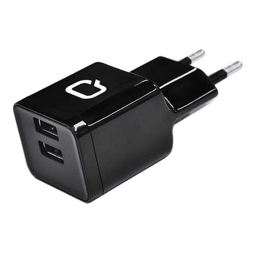 Сетевое зарядное устройство Qumo 2 USB 3,1А Black в МТС