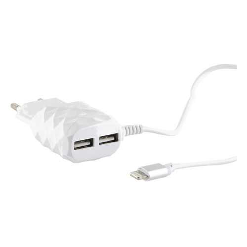 Сетевое зарядное устройство Red Line 2 USB+8pin для Apple , 2.1A, White в МТС