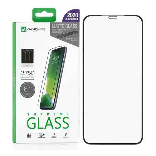 Защитное стекло AMAZINGthing Full Glue Anti-Glare Black 0.33mm для Apple iPhone XR в МТС