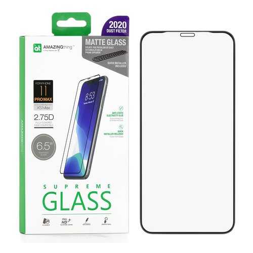 Защитное стекло AMAZINGthing Full Glue Anti-Glare Black 0.33mm для Apple iPhone XS Max в МТС