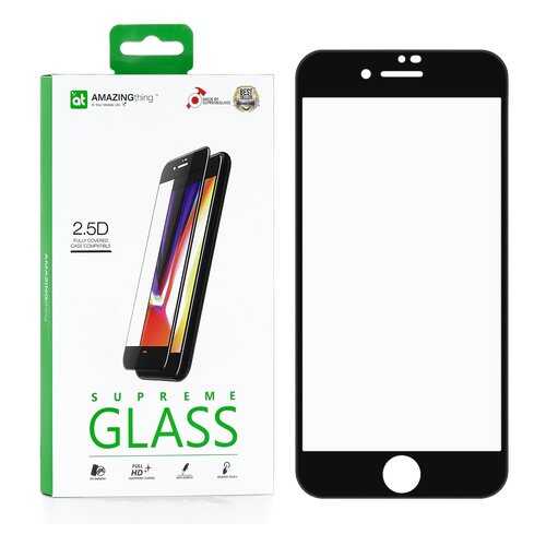 Защитное стекло AMAZINGthing SupremeGlass Full Glue Black 0.33mm для Apple iPhone 7 в МТС