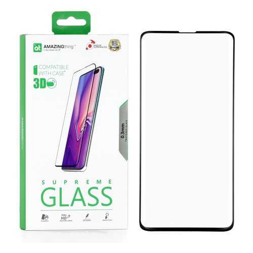 Защитное стекло AMAZINGthing SupremeGlass Full Screen 3D Black для Samsung Galaxy S10+ в МТС