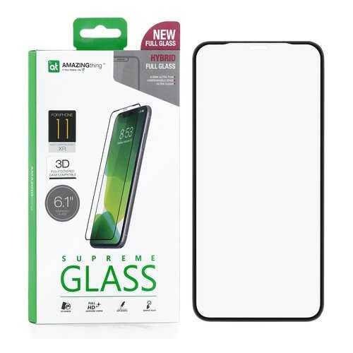 Защитное стекло AMAZINGthing SupremeGlass Hybrid 3D Black 0.2mm для Apple iPhone XR в МТС