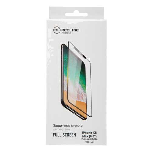 Защитное стекло для смартфона Red Line для iPhone XS Max (6.5''), FScr.(3D) TG FG Black в МТС