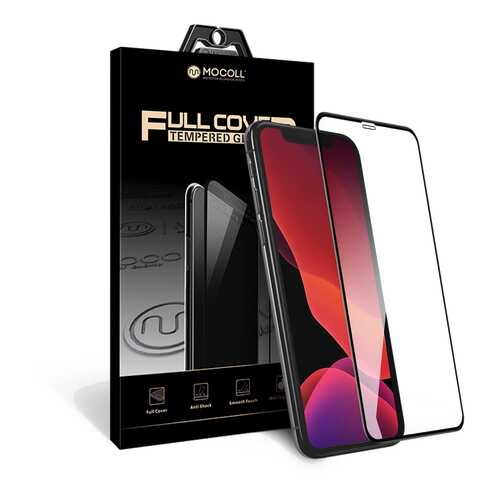 Защитное стекло MOCOLL 2.5D для iPhone 11 PRO / XS / X Черное (Серия Storm) в МТС