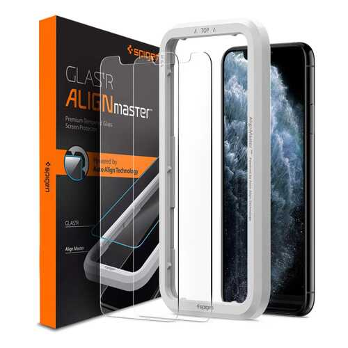 Защитное стекло Spigen Align Glas.tR 2 pack (AGL00093) для iPhone Xs Max/11 Pro Max Clear в МТС