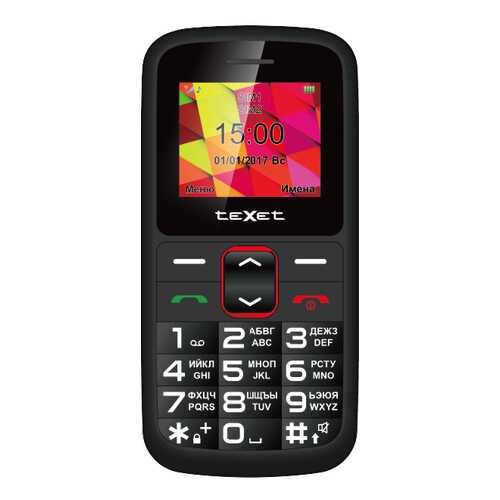 Мобильный телефон teXet TM-B217 Black/Red в МТС