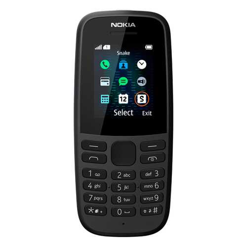 Мобильный телефон Nokia 105SS (ТА-1203) Nochgr Black в МТС