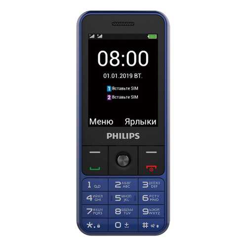 Мобильный телефон Philips Xenium E182 Blue в МТС